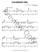 Calendar Girl piano sheet music cover